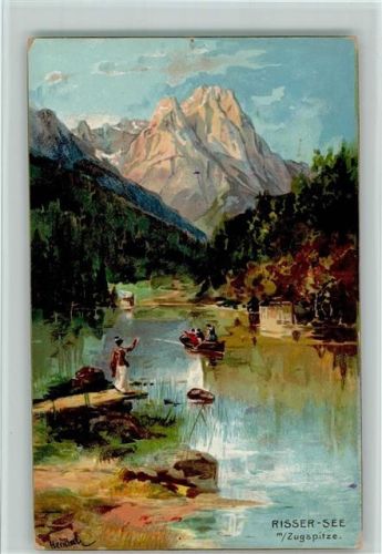Garmisch-Partenkirchen 1921 Risser-See - sign Heinisch