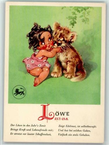 1954 Serie 410 Der Löwe , gute Erhaltung AK