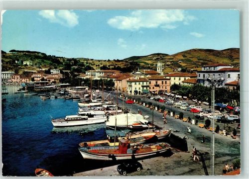 Porto Azzurro Isola d`Elba Motorboot Fischerboot Auto