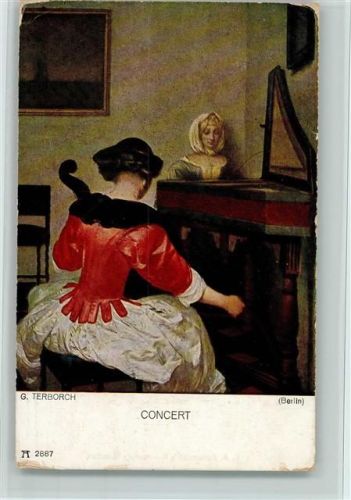 Hausmusik mit Cello und Spinett - Gemälde von Terborch , I AK