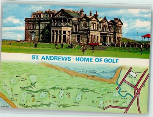 1982 Home of Golf und Platzkarte AK