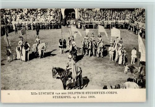 Nr. 12 Lustrum Delftsch Studentencorps 1908 - Steekspel AK