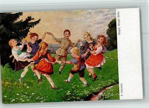 Ringel Reihen - Kinder tanzen , gute Erhaltung