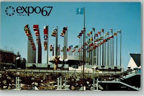 Ausstellung - Expo 1967 - Pavillon Consacre aux Nations Unies , sehr gute Erhaltung AK
