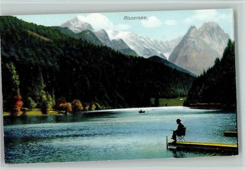 Garmisch-Partenkirchen 1909 Rissersee - Angler
