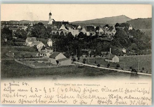 Schongau 1904 mit dem Peissenberge