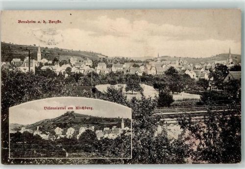 Bensheim 1907 Villenviertel am Kirchberg