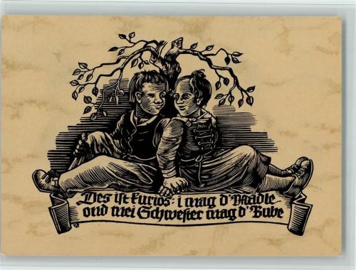 Korn Künstlerkarten Nr. 1584 - sign Beuttner - Holzschnitt - gute Erhaltung
