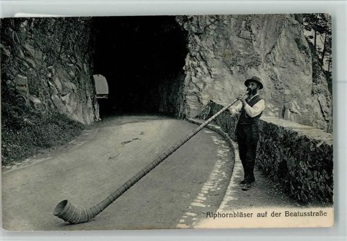 Alphornbläser auf der Beatusstraße 1913 AK