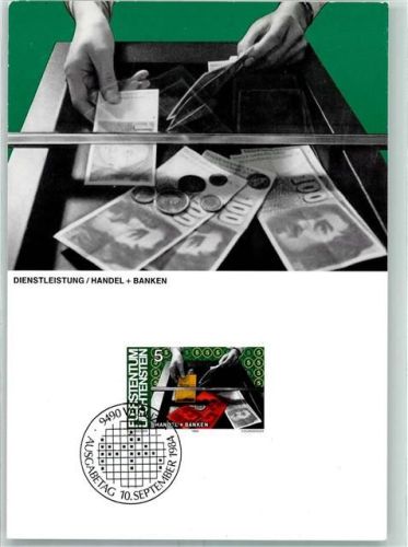 Vaduz Ausgabetag 10. Sept. 1984 Handel + Banken