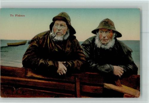 To Fiskere - Fischertypen - Vincents Kunstforlag Nationalserie 257/6 AK