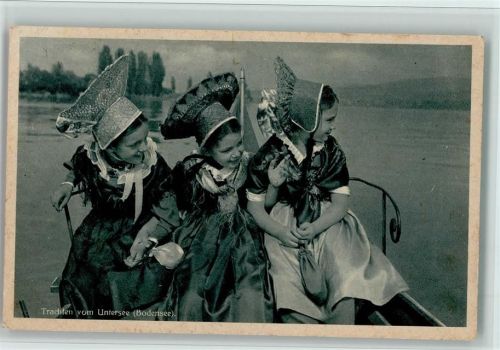 1948 Mädchen vom Untersee (Bodensee) AK