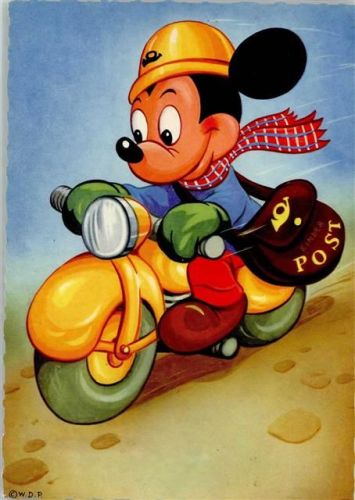 Hans Verlag Nr. 609 - Micky Maus als Briefträger und einem Motorrad