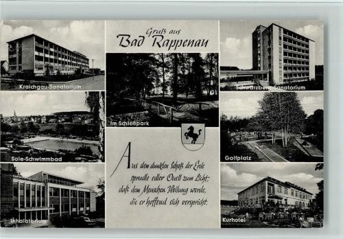 Bad Rappenau 1958 Mehrfachbilder - Sanatorium. Minigolf