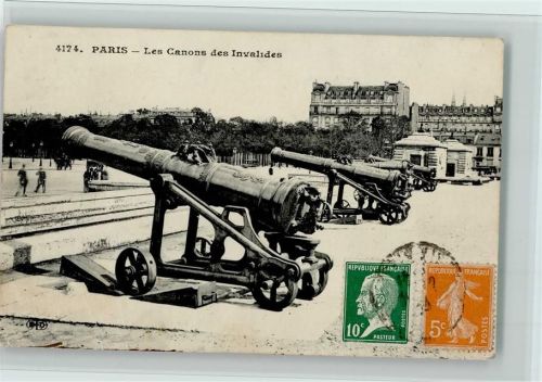 Paris 1924 Les Canons des Invalides AK