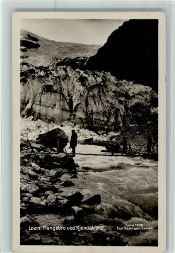 Loen, Hengebro ved Kjendalsbrä - Gletscher 1926 AK Gute Erhaltung