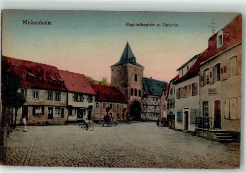 Meisenheim 1919 Rapportierplatz m. Untertor Fahrrad
