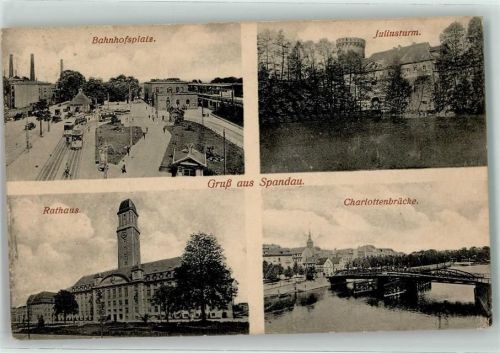 Spandau Bahnhofsplatz Juliusturm Rathaus Charlottenbrücke