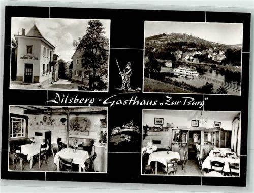 Dilsberg Gasthaus Pension Zur Burg Fahrgastschiff auf dem Neckar