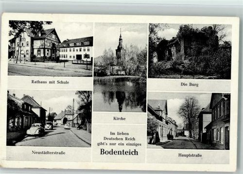Bodenteich Rathaus Schule Neustädterstraße VW-Käfer Kirche Burg Hauptstraße