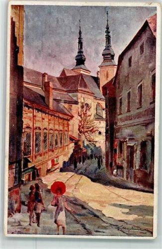 Brno WK II Stempel Dominikanergasse sign. Fr. Myslivec