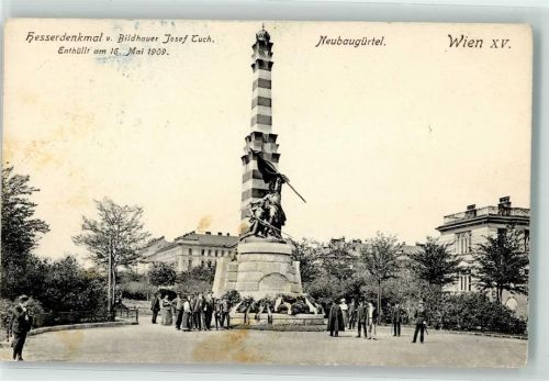 Wien Hesserdenkmal v. Bildhauer Josef Tuch 1909 Neubaugürtel