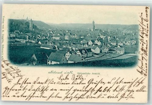 Biberach 1898 mit Stadtpfarrkirche St. Martin und Weißer Turm