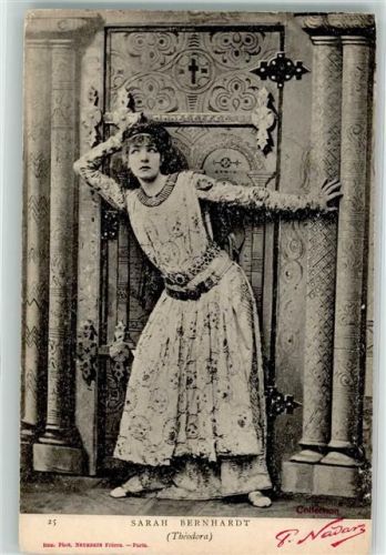 Paris Film- und Theater Schauspielerin Sarah Bernhardt als Theodora Ort lt. Verlag