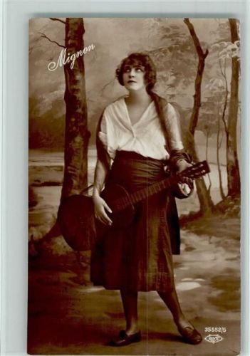 Serie 35552-5 Frau mit Gitarre, gute Erhaltung