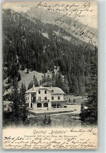 Brückele 1903 Gasthaus am Fuß des Dürrenstein