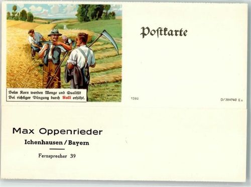 Ichenhausen Kalisalze Bauern Weizenernte Sensen Max Oppenrieder
