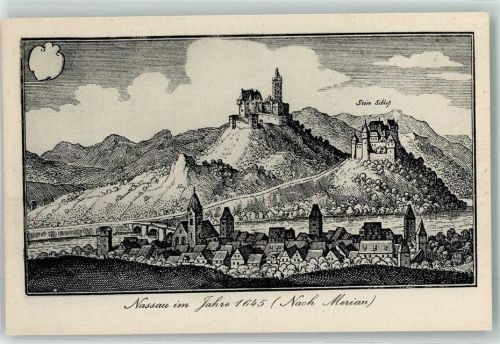 Nassau Nassau im Jahre 1645 Stich Merian