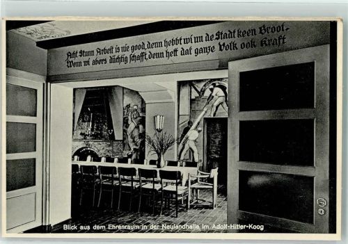 Dieksanderkoog Ehrenraum in der Neulandhalle im Adolf-Hitler-Koog Fotograf Franz Safranek