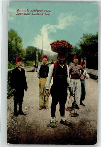 1910 Bosnischer Obstverkäufer