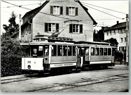Gerlingen 1978 Triebwagen 222 vormals TW 2016/101/222 von 1903 mit BW 70 SMS-Musumswagen-Sammelkarte 1014