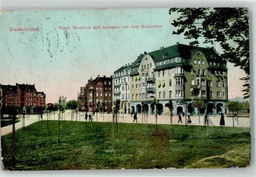 57100 Thionville 1913 - neuer Stadtteil m. Anlagen v.d. Metzertor