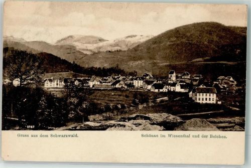 Schönau 1906 mit Belchen