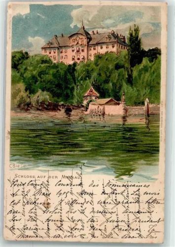 Insel Mainau 1905 Schloss Mainau sign. C.Biese