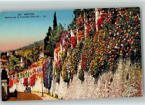 Menton 1916 Avenue de la Frontiere - Blumenwand