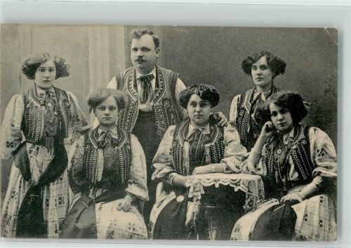 Kroatische Original Tamburitza Kapelle Slavul Tracht Direktion Reberski
