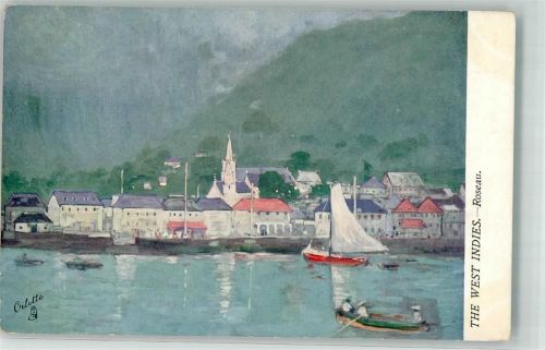 sign. Oilette Tuck und Sons The West Indies Series I Nr. 7047 Roseau