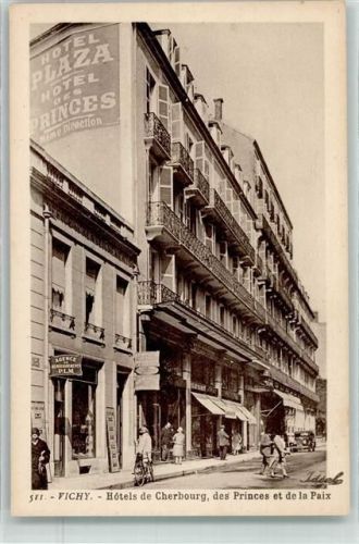 Vichy Hotel de Cherbourg des Princes et de la Paix Oldtimer Fahrrad