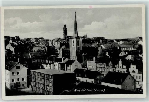 Neunkirchen 1941 mit Christuskirche und Marienkirche Feldpost