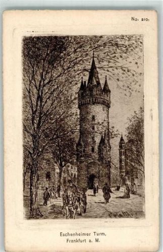 Frankfurt Eschenheimer Turm sign. P.Matthes