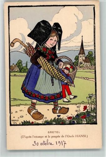 1917 Gretel Elsass Tracht Onkel Hansi`s Puppe P. J. Callais et Cie No. 30