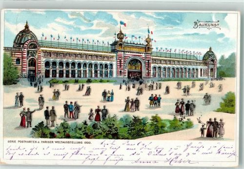 Paris Serie Postkarten der Pariser Weltausstellung 1900 Baukunst