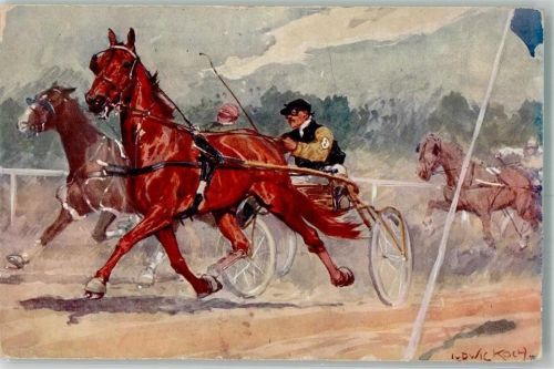 Serie 473-3 sign. Koch, Ludwig Sulky Rennen