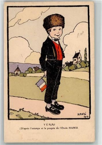 1916 Yerri aus dem Druck und der Puppe von Onkel Hansi Bildkarte