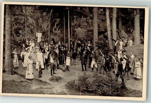 95632 W8592 Wunsiedel Foto AK Theater Naturbühne Luisenburg