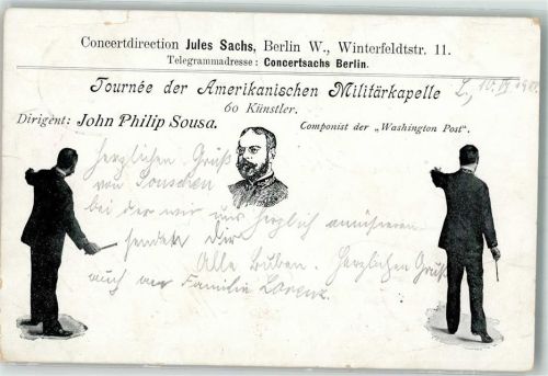 1900 Amerikanische Militärkapelle 60 Künstler Dirigent John Philip Sousa